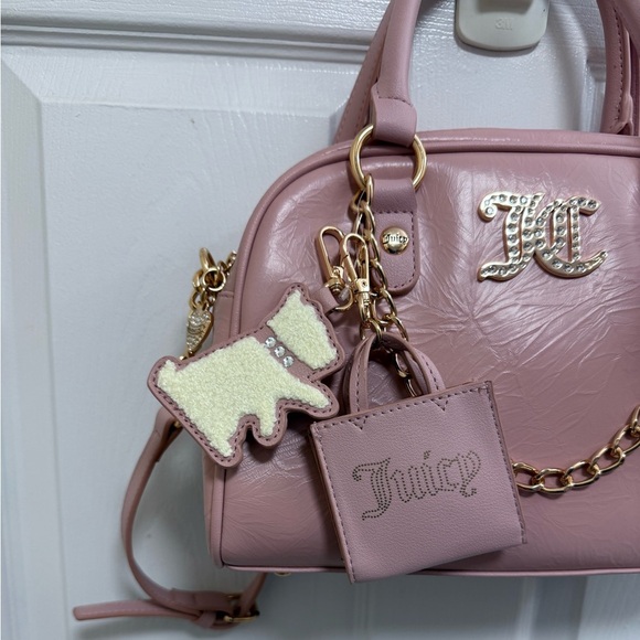 NWT Juicy Couture Jucify Satchel in Dusty Blush (Pink)with Gold Details - Picture 2 of 5